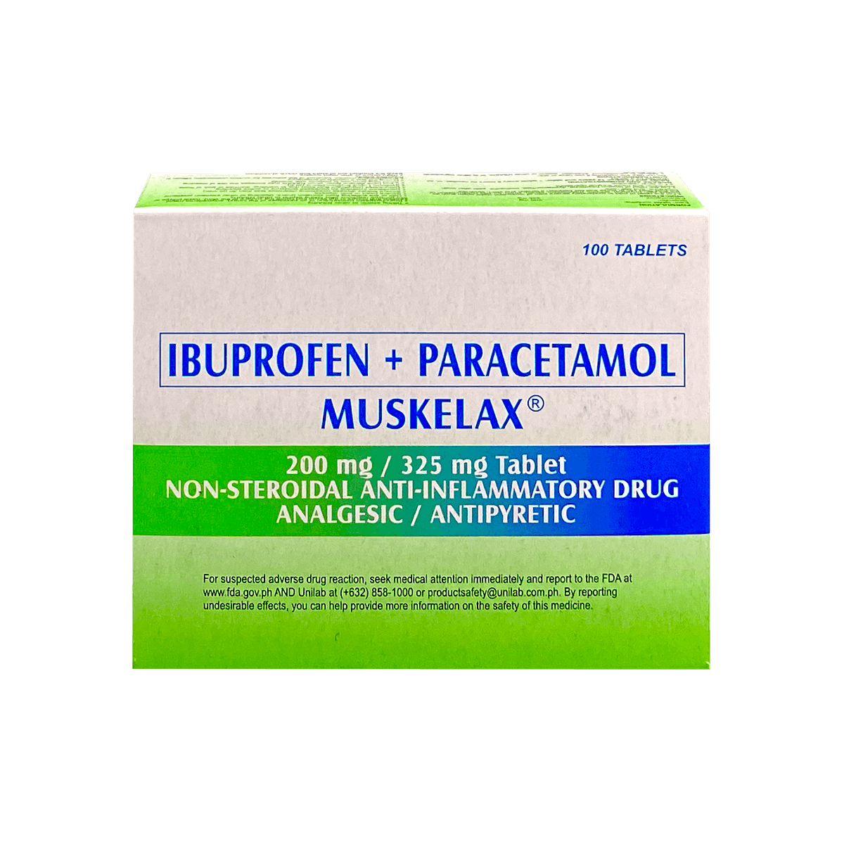 MUSKELAX Ibuprofen / Paracetamol 200mg / 325mg Tablet 20's price in the
